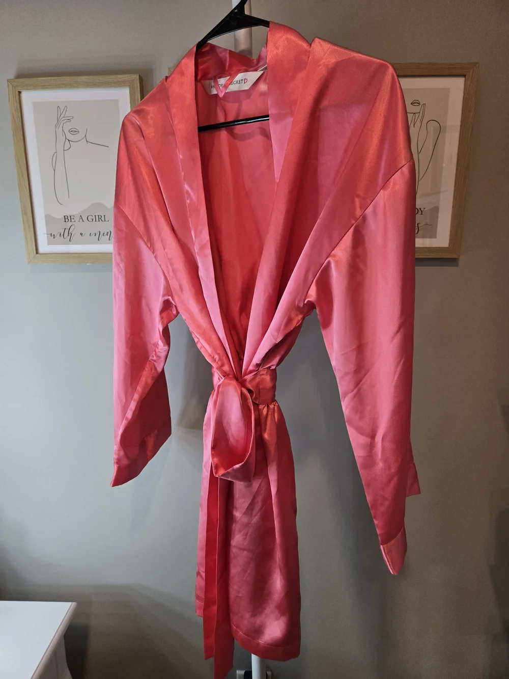 Victoria's Secret Satin Robe in Coral